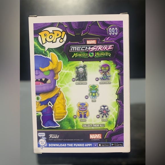Funko Pop! Marvel Mech Strike Monster Hunters - Thanos #993 Vinyl Figure - Picture 4 of 8